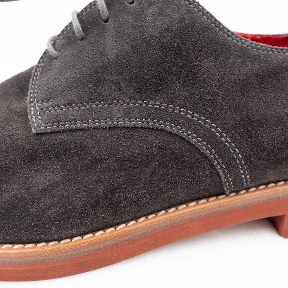 Manolo Blahnik Suede Derby Shoes Men's 8 Gray - Picture 7 of 9
